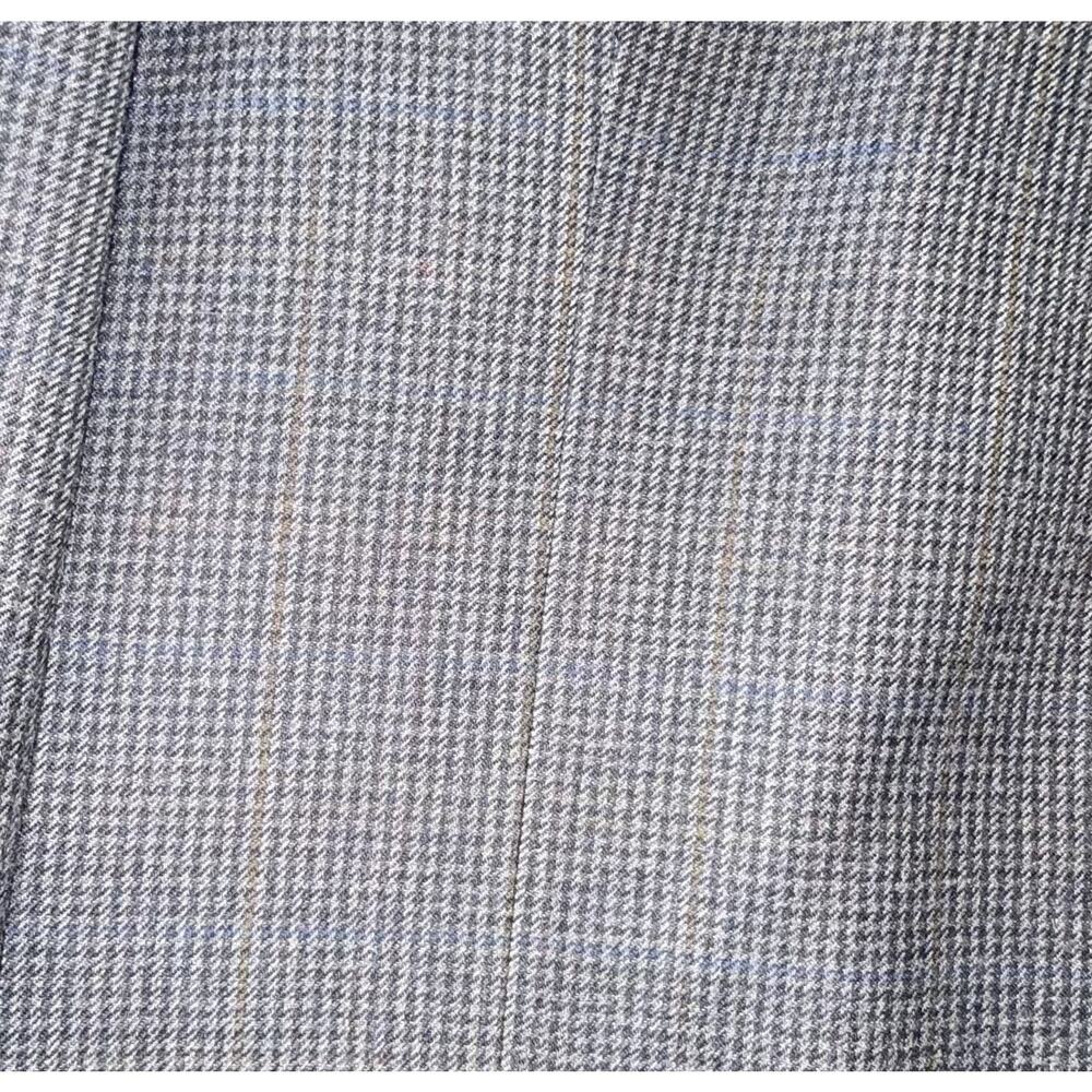 Oscar de la Renta Silk Wool Houndstooth Blazer Mens Size 44R Sport Coat 2 Button - Picture 2 of 16